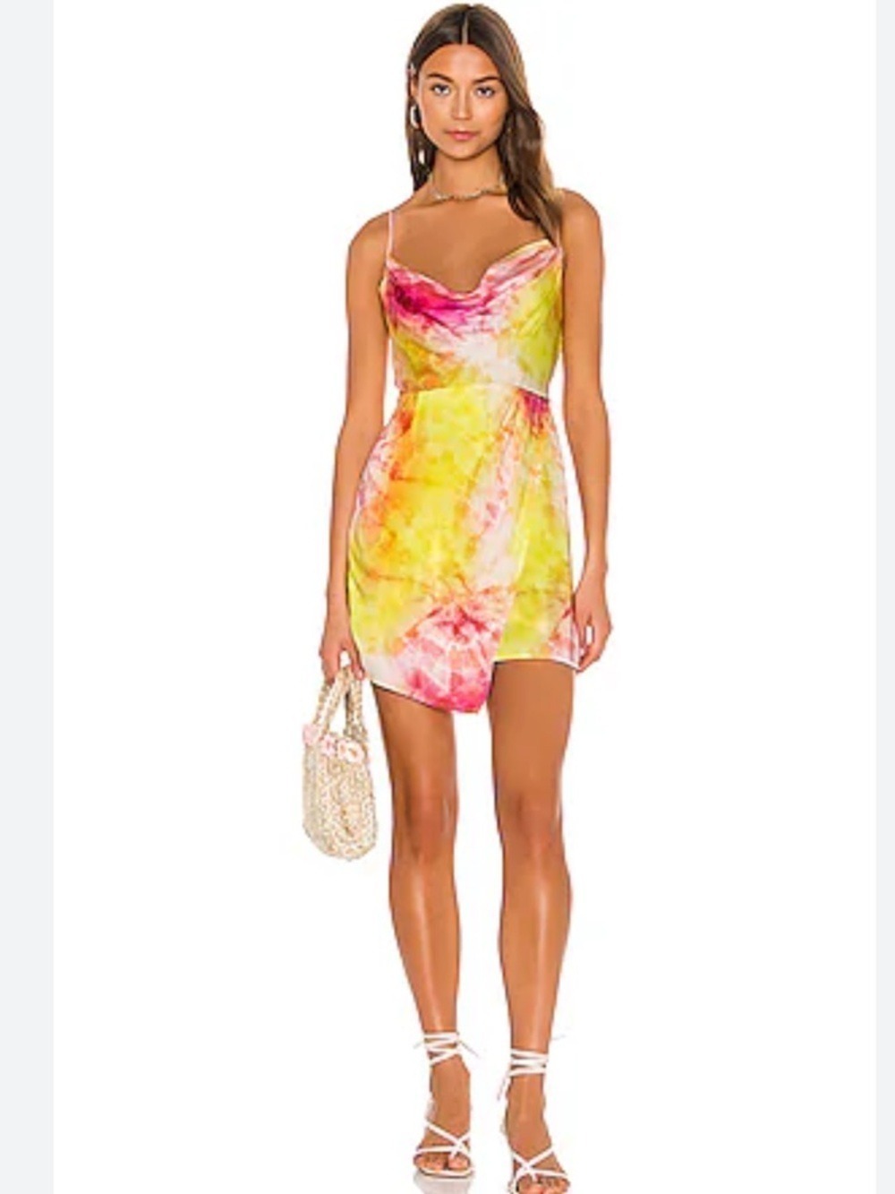 Sun Becomes Her Cowl Wrap Mini Dress Size 6